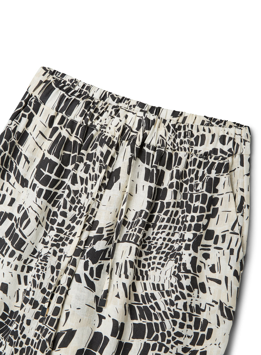 Pantalone fluido stampa animalier