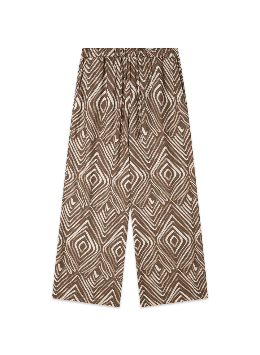 Pantalone morbido in lino e viscosa