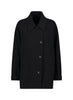 CAPPOTTO OVERSIZE IN LANA NERO - CUCITO A MANO
