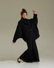 CAPPOTTO OVERSIZE IN LANA NERO - CUCITO A MANO