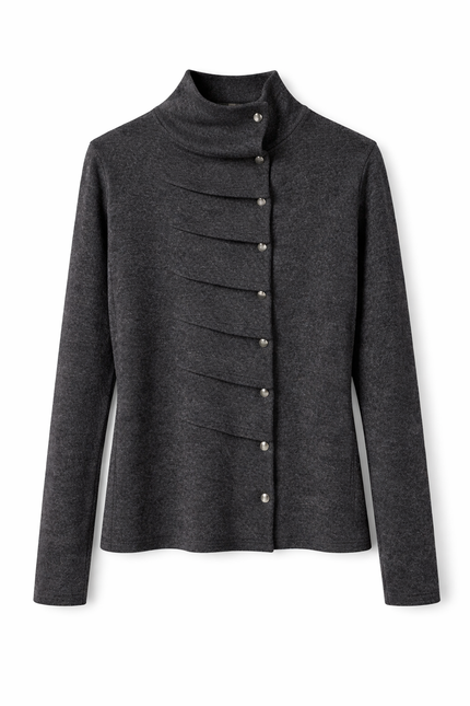 Maglia a collo alto con dettaglio drappeggiato