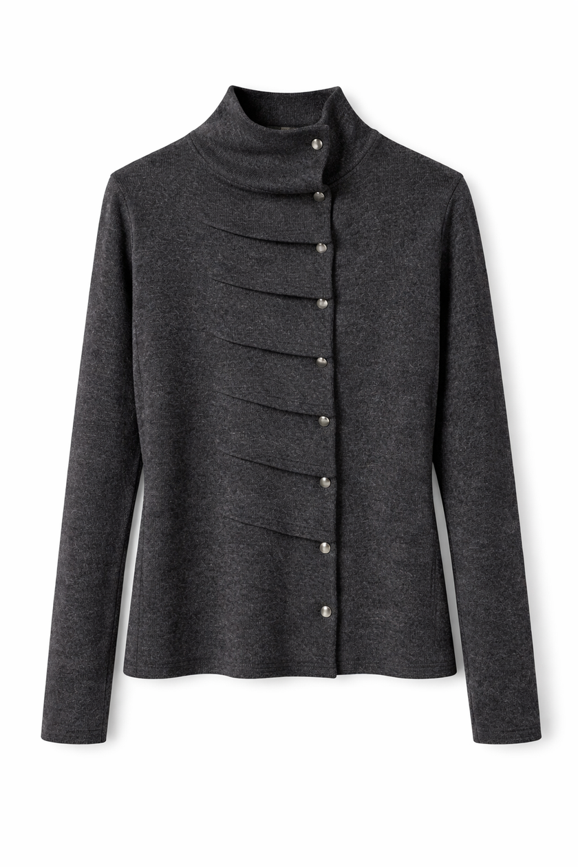 Maglia a collo alto con dettaglio drappeggiato