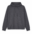 Felpa Oversize in Pura Lana con Cappuccio
