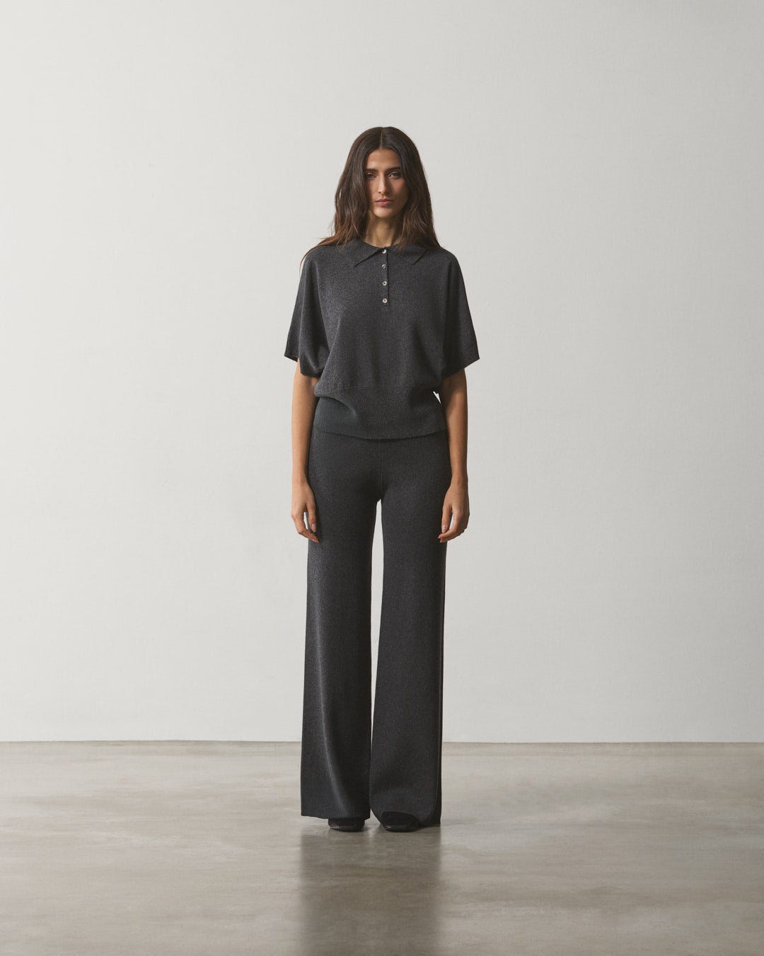 Polo in maglia con manica kimono
