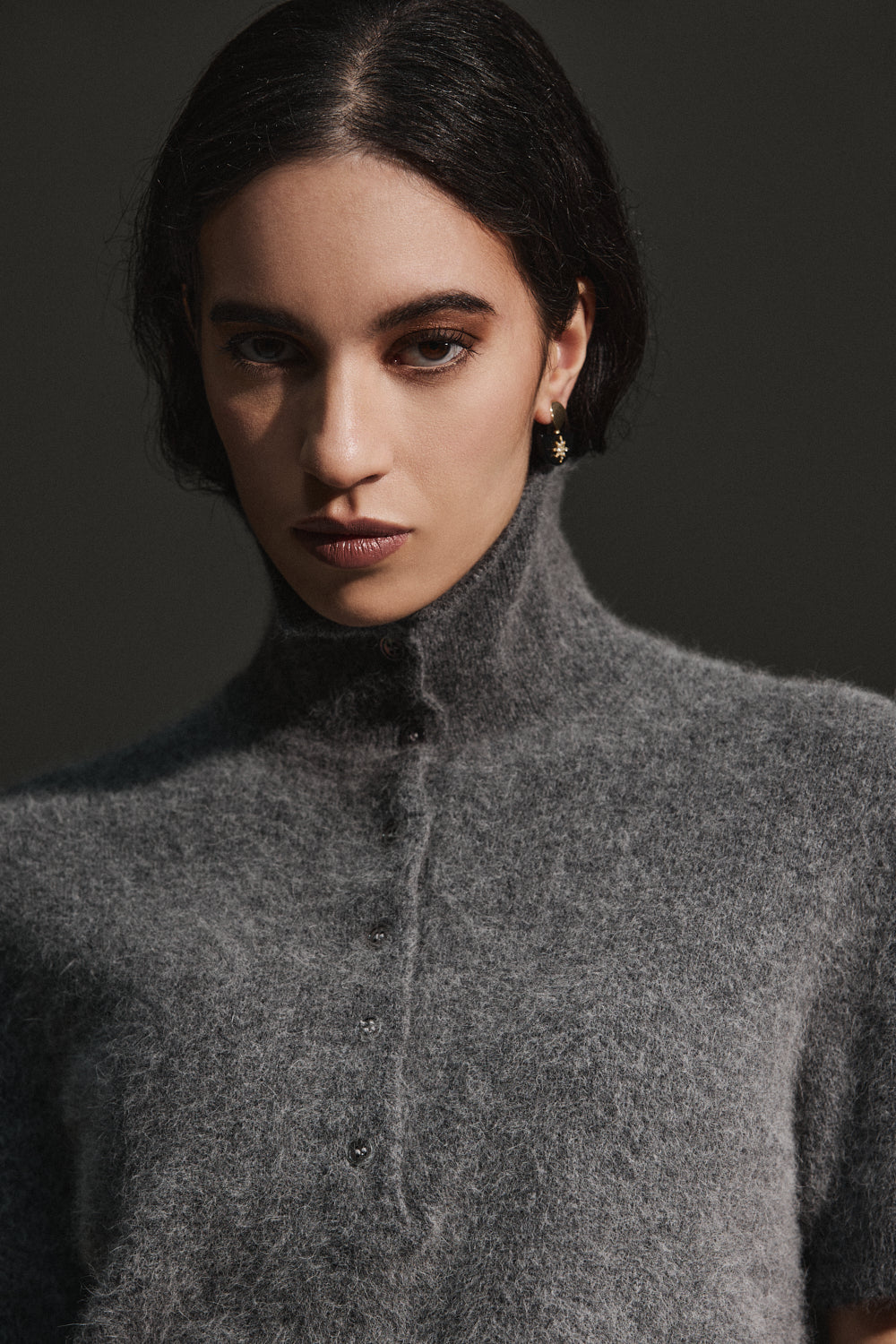Polo in maglia effetto brushed