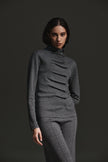Maglia a collo alto con dettaglio drappeggiato
