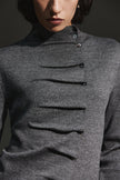 Maglia a collo alto con dettaglio drappeggiato