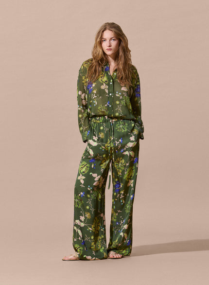 Pantalone fluido stampa floreale