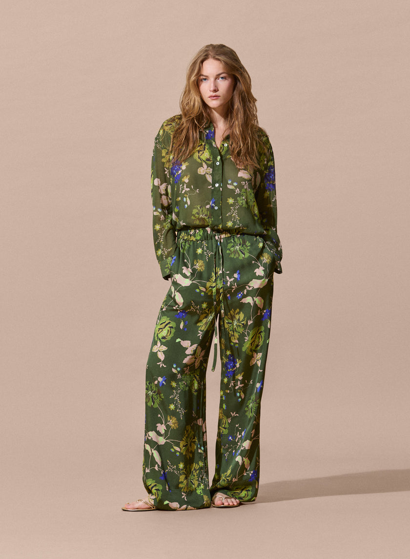 Camicia fluida stampa floreale