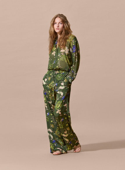 Pantalone fluido stampa floreale
