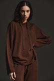 Felpa Oversize in Pura Lana con Cappuccio