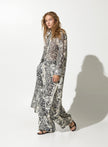 Chemisier in georgette di viscosa stampa animalier