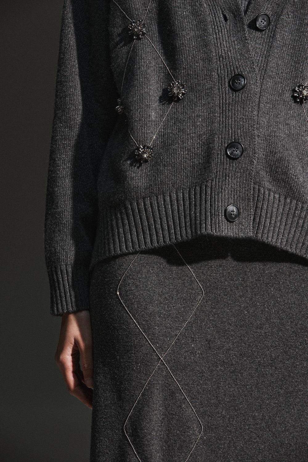 Cardigan con ricami gioiello