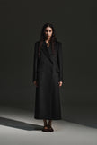 Cappotto lungo doppiopetto in lana e cashmere