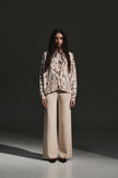 Cardigan in lana con stampa esclusiva