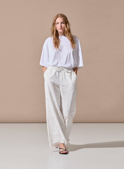 HAPPY HOUR – T-Shirt Oversize con Microstrass