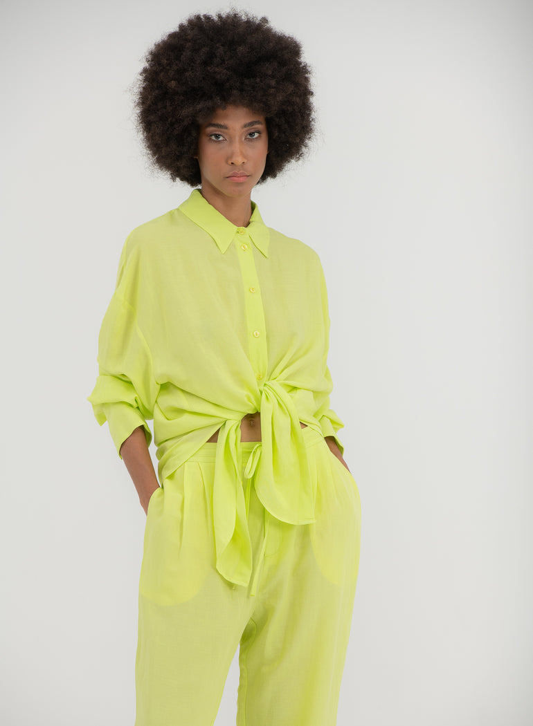 Shade Italy - Camicia morbida in misto lino
