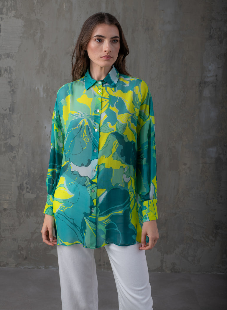 Shade Italy - Camicia morbida stampa Summer Time