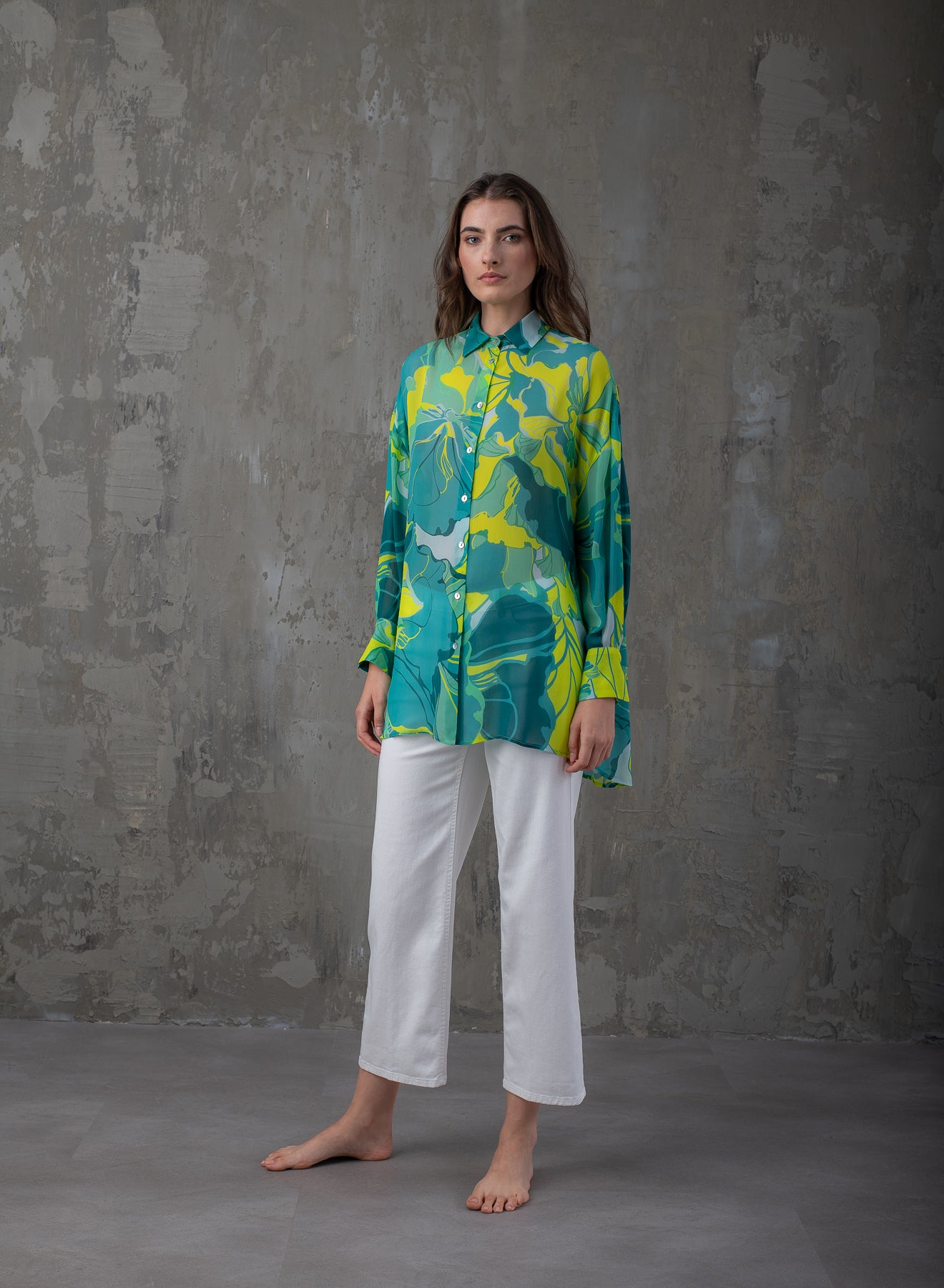 Shade Italy - Camicia morbida stampa Summer Time