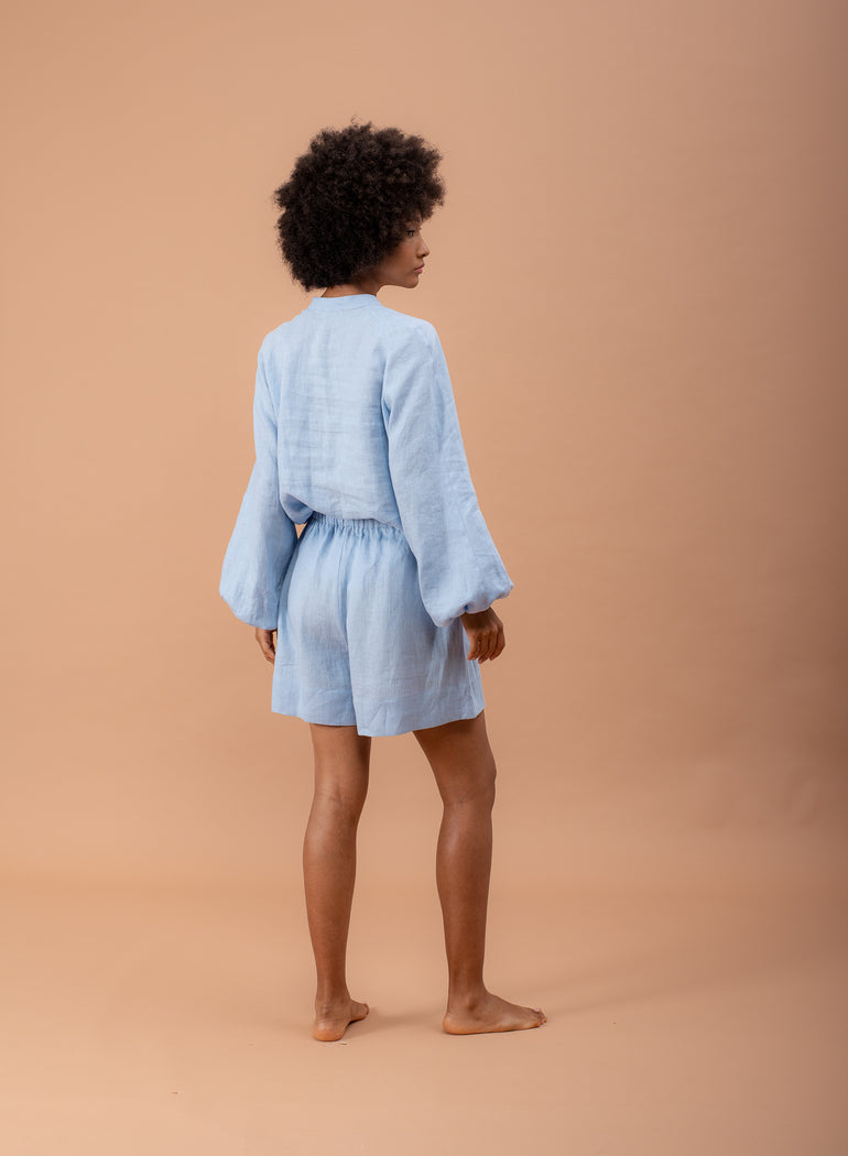 Shade Italy - Shorts in puro lino gamba larga