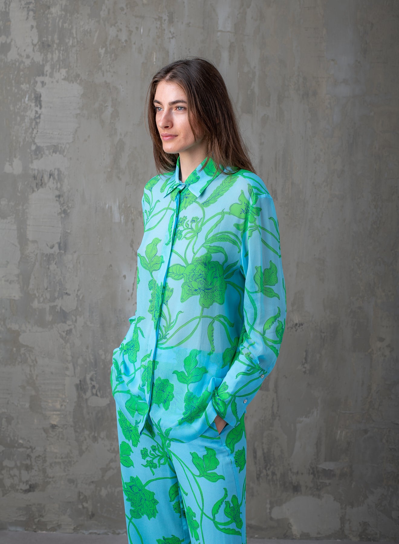 Shade Italy - Camicia con polsi alti stampa