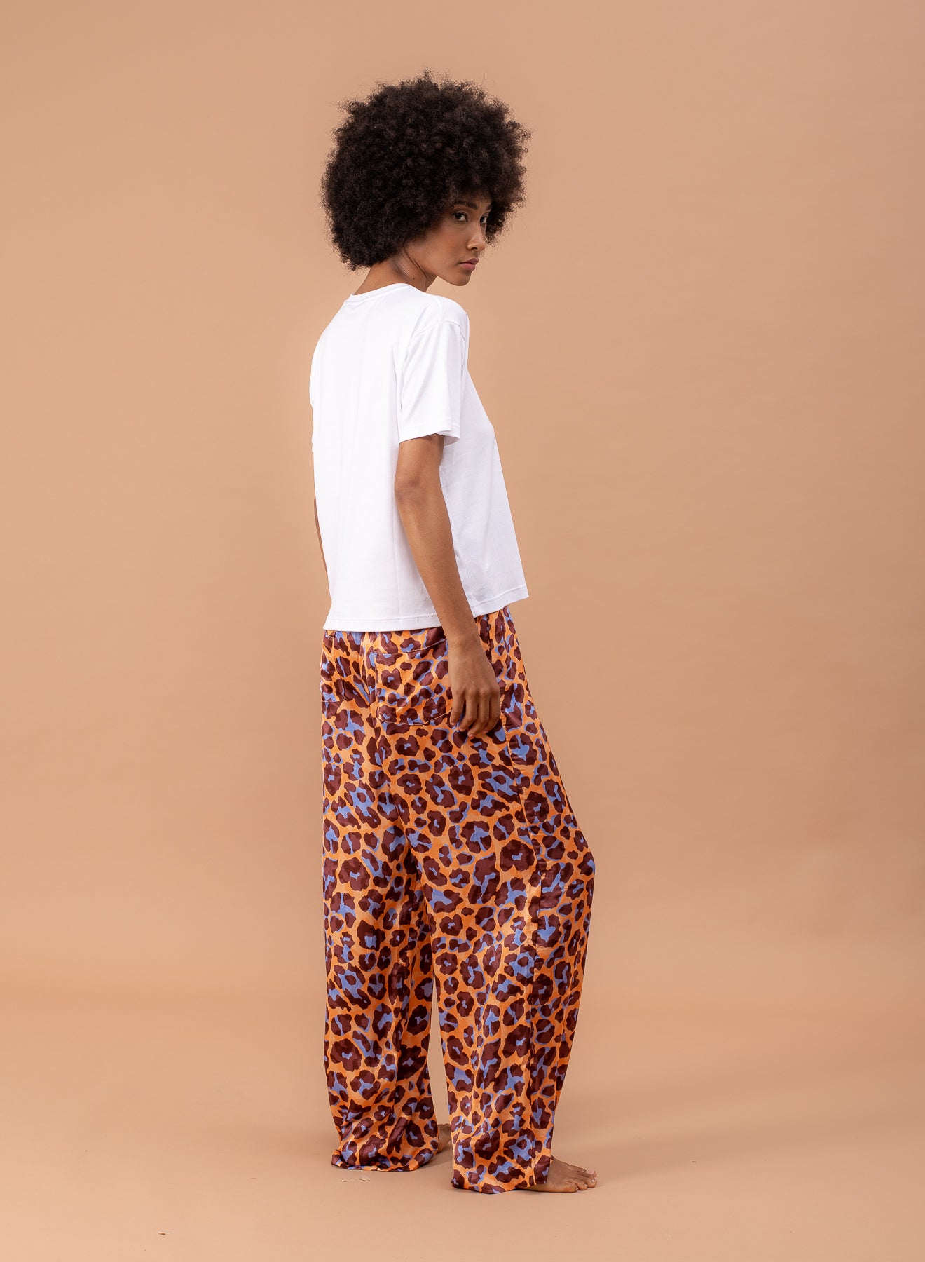Shade Italy - Pantalone gamba larga stampa animalier