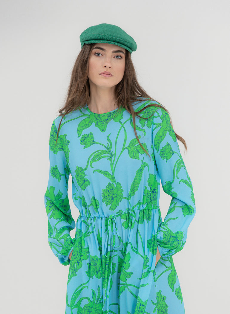SHADE Italy - Abito lungo stampa con coulisse in vita