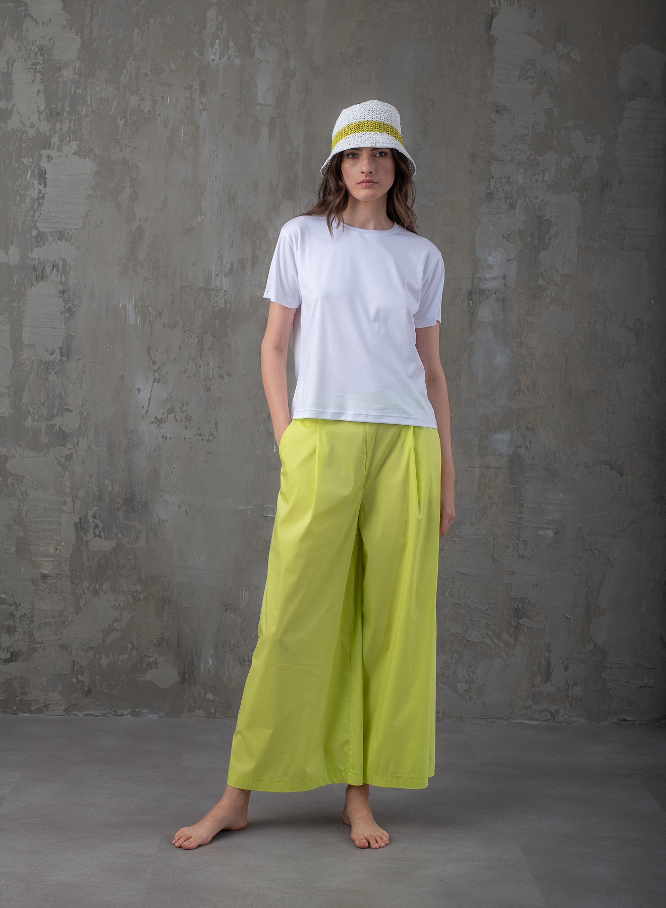 Shade Italy - Pantalone gamba larga in cotone