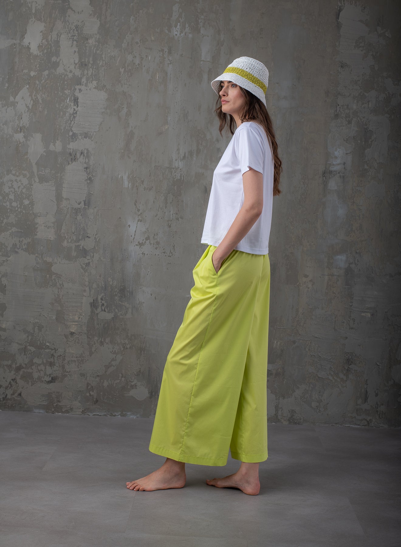 Shade Italy - Pantalone gamba larga in cotone