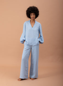 Shade Italy - Pantalone gamba morbida in puro lino